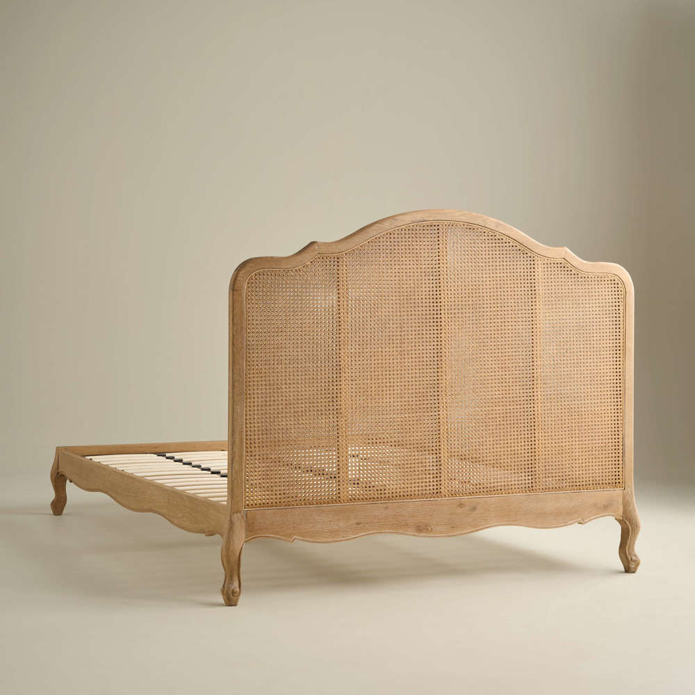 Sienna Beau Rattan Bed, Weathered Oak / Rattan, Double